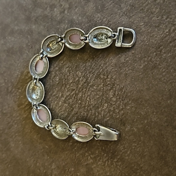 VTG Cowboy Core Pink Cat's Eye Oval Cabochon Bracelet - Picture 6 of 6